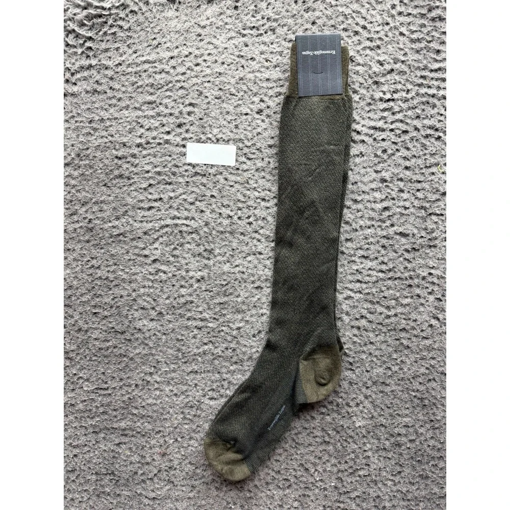 NWT Ermenegildo Zegna Flawless Egyptian Cotton Knee Sock Bronze One Size Unisex